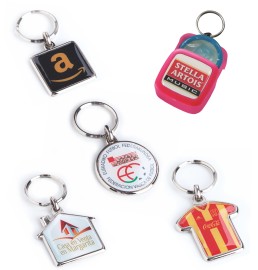 Llaveros con adhesivo resinado