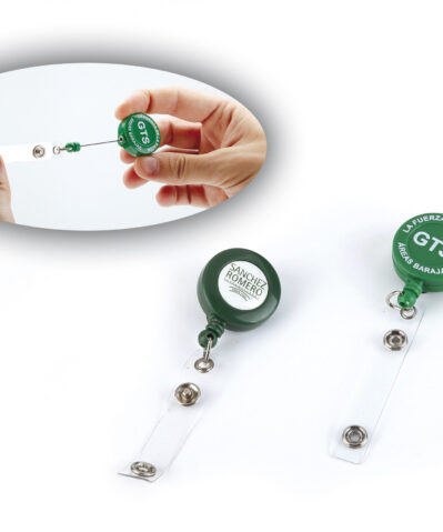 Retractable reel card holders