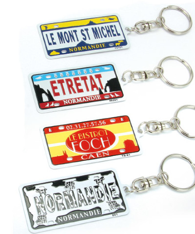 License plate keyrings