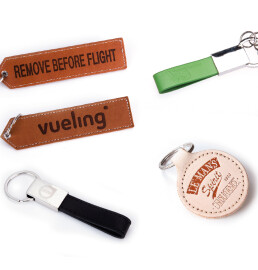 Llaveros de piel y polipiel