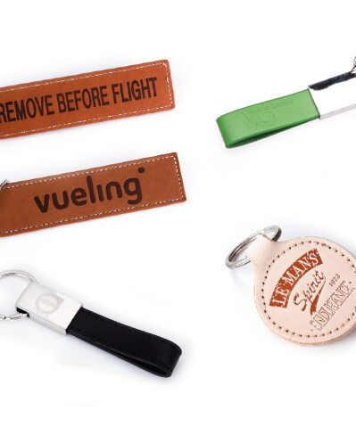 Leather and PU leather keyrings