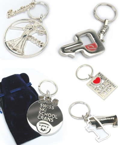Polished metal keyrings