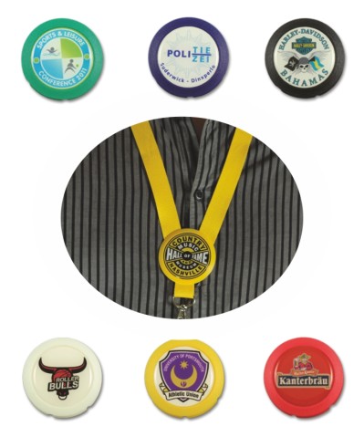 Distintivo identificador para lanyard