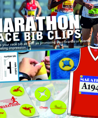 Race bib clips
