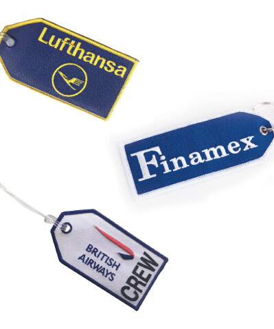 Identificadores de equipaje bordados